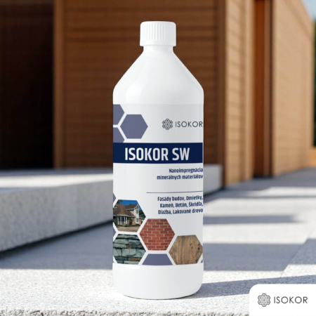 Isokor SW - Impregnácia dreva s lazúrou, omietky, fasády, kameňa, betónu
