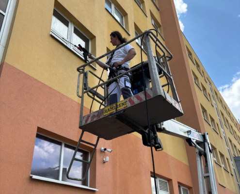 Impregnácia povrchu fasády školy